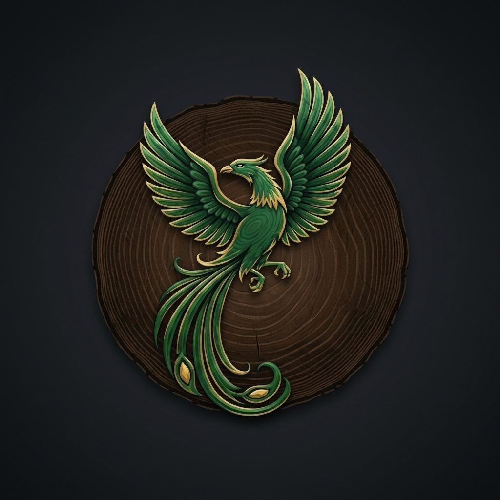 Jade Phoenix Woodworks Emblem